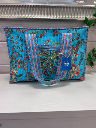 Quilted Print Tote Bag - Large