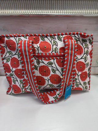 Quilted Print Tote Bag - Large