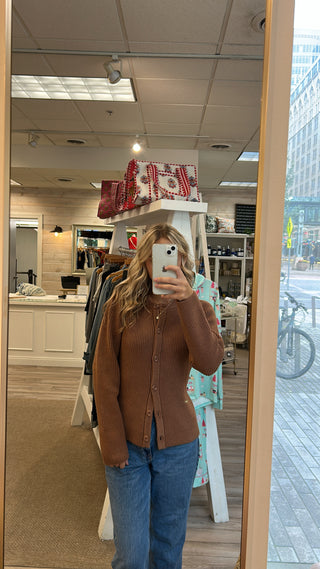 Diana Cardigan / Caramel / Stitches and Stripes