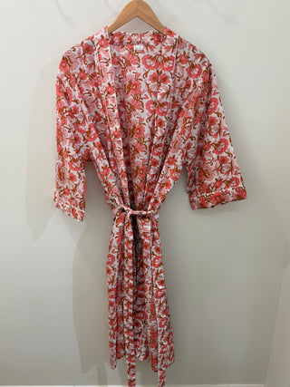 Light Cotton Floral Robes / One Size