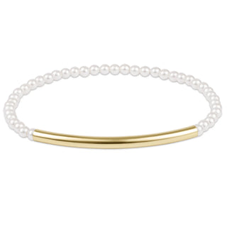 Bliss Bar Smooth Pearl 3mm Bracelet // Enewton