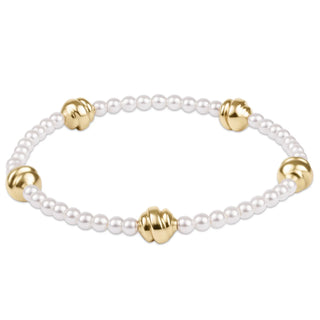 Admire Small Gold 3mm Pearl Bracelet // Enewton