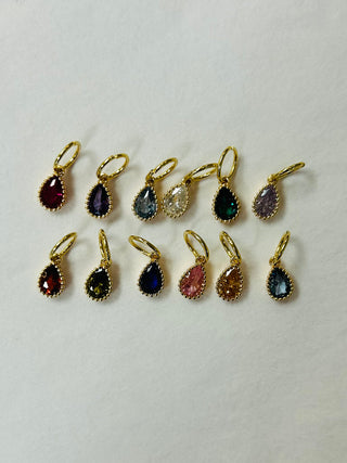 GOLD- Birthstone Charmie- Teardrop