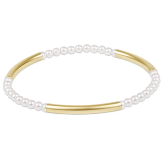 Bliss Bar Pattern Pearl 3mm Bracelet // Enewton