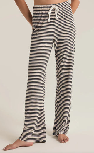 Z - Supply Lounger Stripe Pant - Light Oatmeal Heather