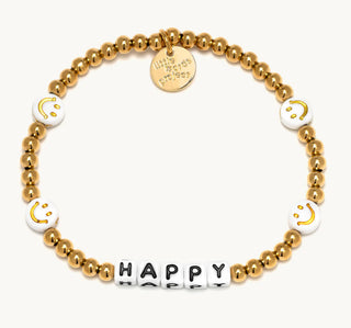 Little Word Project Happy Gold Plated Bracelet