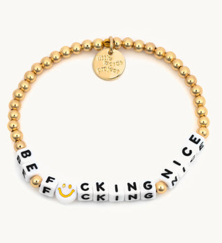 Little Words Project Be F*ucking Nice Gold Plated Bracelet