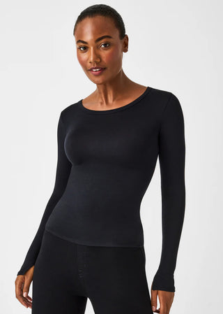 SPANX® Better Base Long Sleeve Crew - Very Black