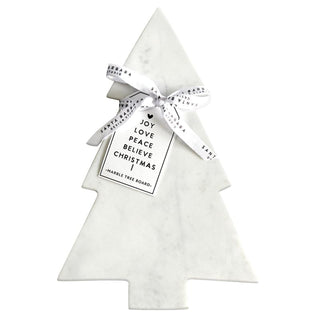 Marble Christmas Tree Board - Joy Love Peace