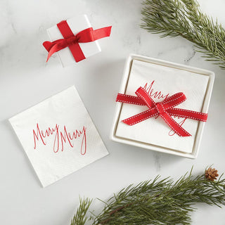 Ceramic Napkin Tray - Merry Merry