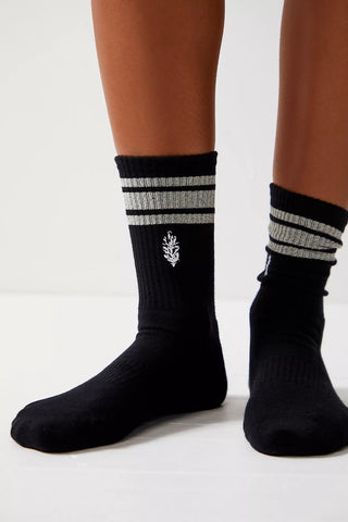 FP Flash Stripe Logo Tube Socks Black/Silver