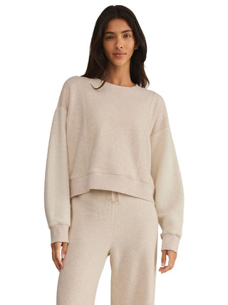 Z Supply- Lax Sweatshirt- Light Oatmeal Heather