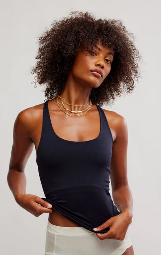 Free People Clean Lines Racerback - Black