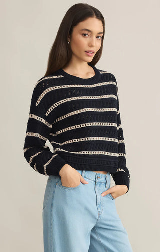 Z-Supply Estero Stripe Sweater Eclipse