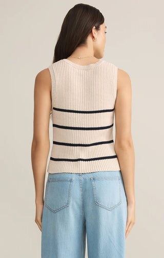 Z-Supply Sycamore Stripe Sweater Vest-Sea Salt