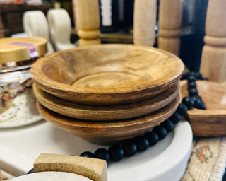 Small Round Wooden Bowl