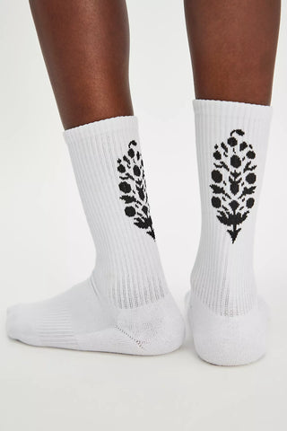 Free People Last Lap Tube Sock White/Black