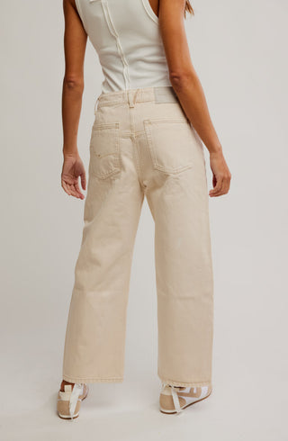 Free People Deep Trance Dropped Boyfriend Jeans - Casual Khaki