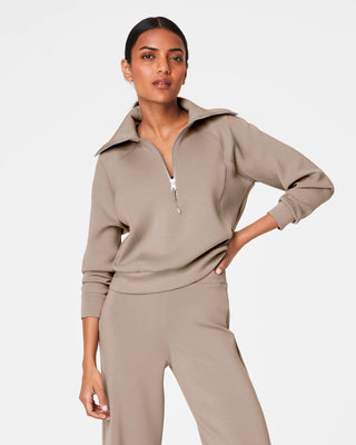 Spanx AirEssentials Half Zip- Ashwood