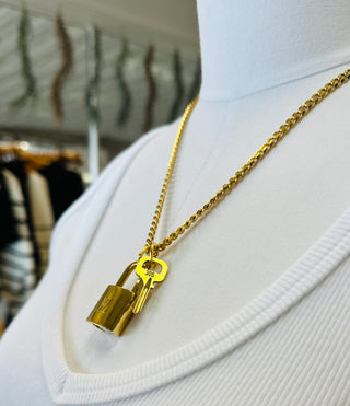 The Keeper Lock and Key Chained Necklace