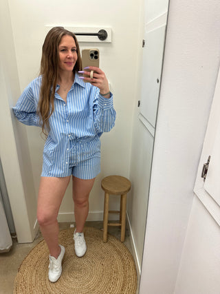 Mavi Long Sleeve Shirt - Blue Stripe