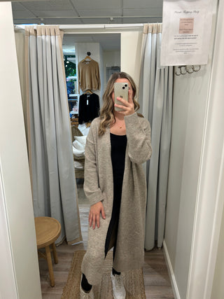 Maple Long Cardigan - Heather Stone