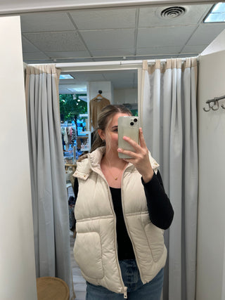 Travis Puffer Vest - Latte | Dèluc
