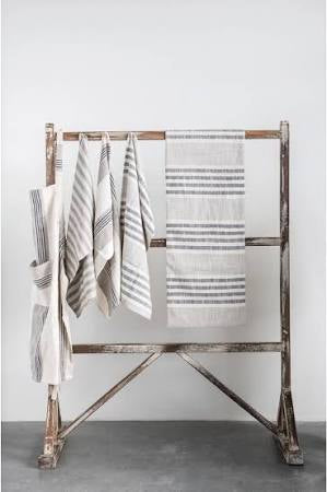 28"x18" Cotton Striped Tea Towels Set of 3