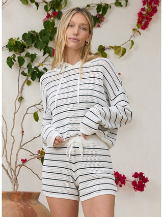 Penn Striped Hoodie- Chalk / Stitches and Stripes