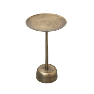 Aluminum Side Table - Antique Brass Finish