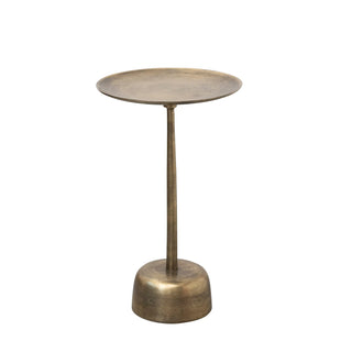 Aluminum Side Table - Antique Brass Finish