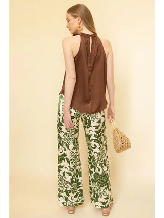 Liz Printed Satin Pants