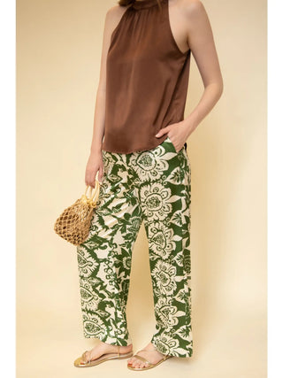 Liz Printed Satin Pants