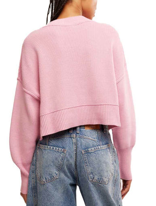 Free People Easy Street Crop Pullover - Lollipop