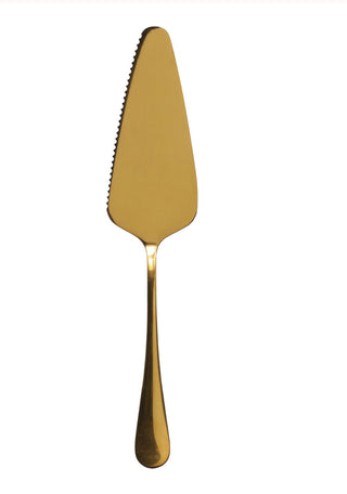 Stainless Steel Cake Server w/ Gold Electroplating