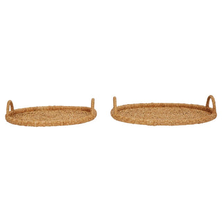 Seagrass and Rattan Trays - 28" L by 19" W
