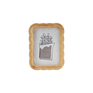 5 by 7 Rubber Wood Photo Frame - 8-1/4" H
