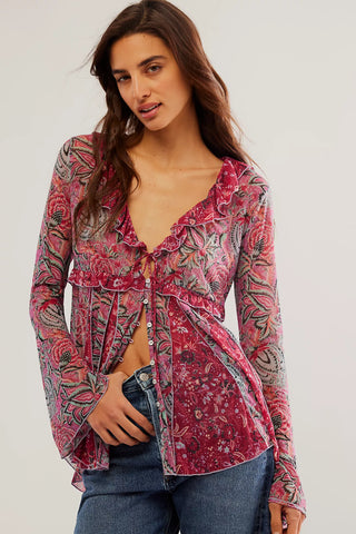 Free People-Wildest Dreams Tunic/ Raspberry Combo