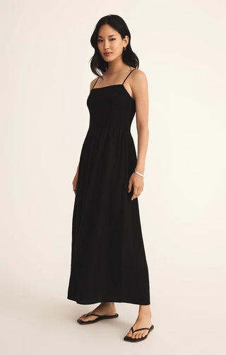 Z Supply Bayside Linen Maxi Dress - Black