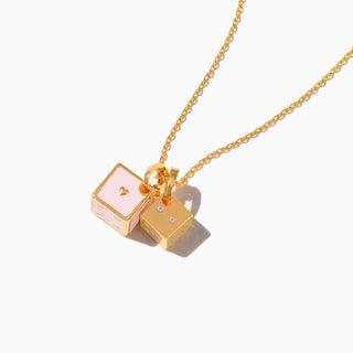 Dice Necklace Gold - Girls Crew