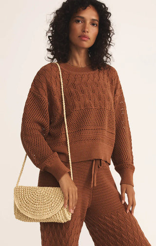 Z Supply Sand Dollar Mini Straw Bag