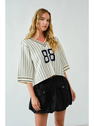 Game Day Stripe Sweater Top