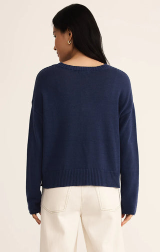Z Supply Sienna USA Sweater - Yacht Blue