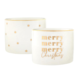 Gold Foil Dip Bowls Book Box - Merry Christmas