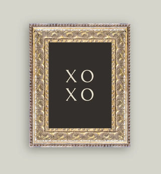 XOXO Black Back Fancy Gold Frame 5x7