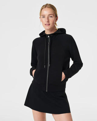 SPANX AirEssentials Full Zip- Very Black