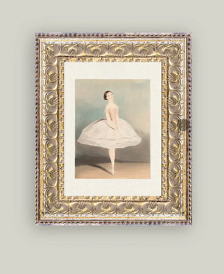 Ballerina 5x7 Fancy Gold Frame Art