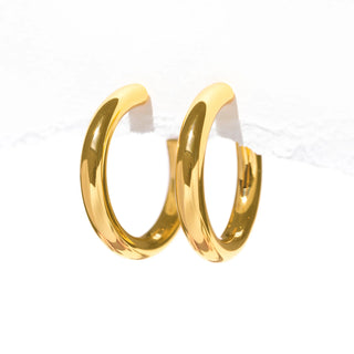 Sparkler Hollow Hoops Gold