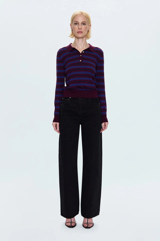 Pistola Tate High Rise Bowed Wide Leg Midnight