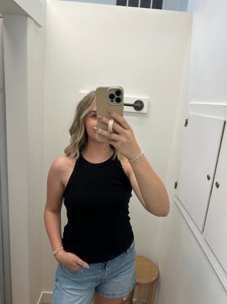 Project Social Tee Perry Rib Tank - Black